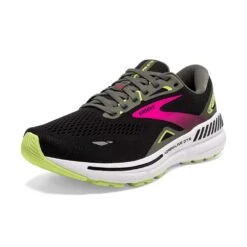 BROOKS Women's Adrenaline GTS 23 Running Shoe - Black/Gunmetal/Sharp Green- Regular (B) -Love Running 120381 037 Z Adrenaline GTS 23 2