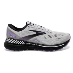 BROOKS Women's Adrenaline GTS 23 Running Shoe - Grey/Black/Purple- Regular (B)