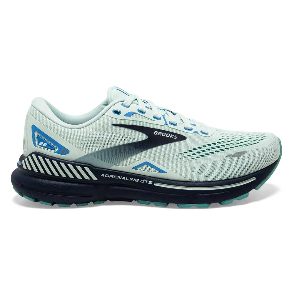 BROOKS Women's Adrenaline GTS 23 Running Shoe - Blue Glass/Nile Blue/Marina- Wide (D) 1 BROOKS Women's Adrenaline GTS 23 Running Shoe - Blue Glass/Nile Blue/Marina- Wide (D)
