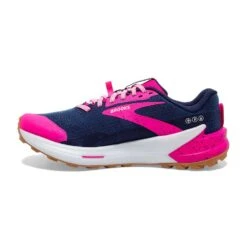 BROOKS Women's Catamount 2 Trail Running Shoe- Peacoat/Pink/Biscuit- Regular (B) -Love Running 120388 425 M Catamount 2