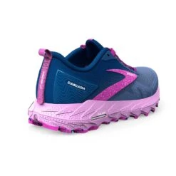BROOKS Women's Cascadia Trail Running Shoe- Navy/Purple/Violet - Regular (B) -Love Running 120392 449 H Cascadia 17