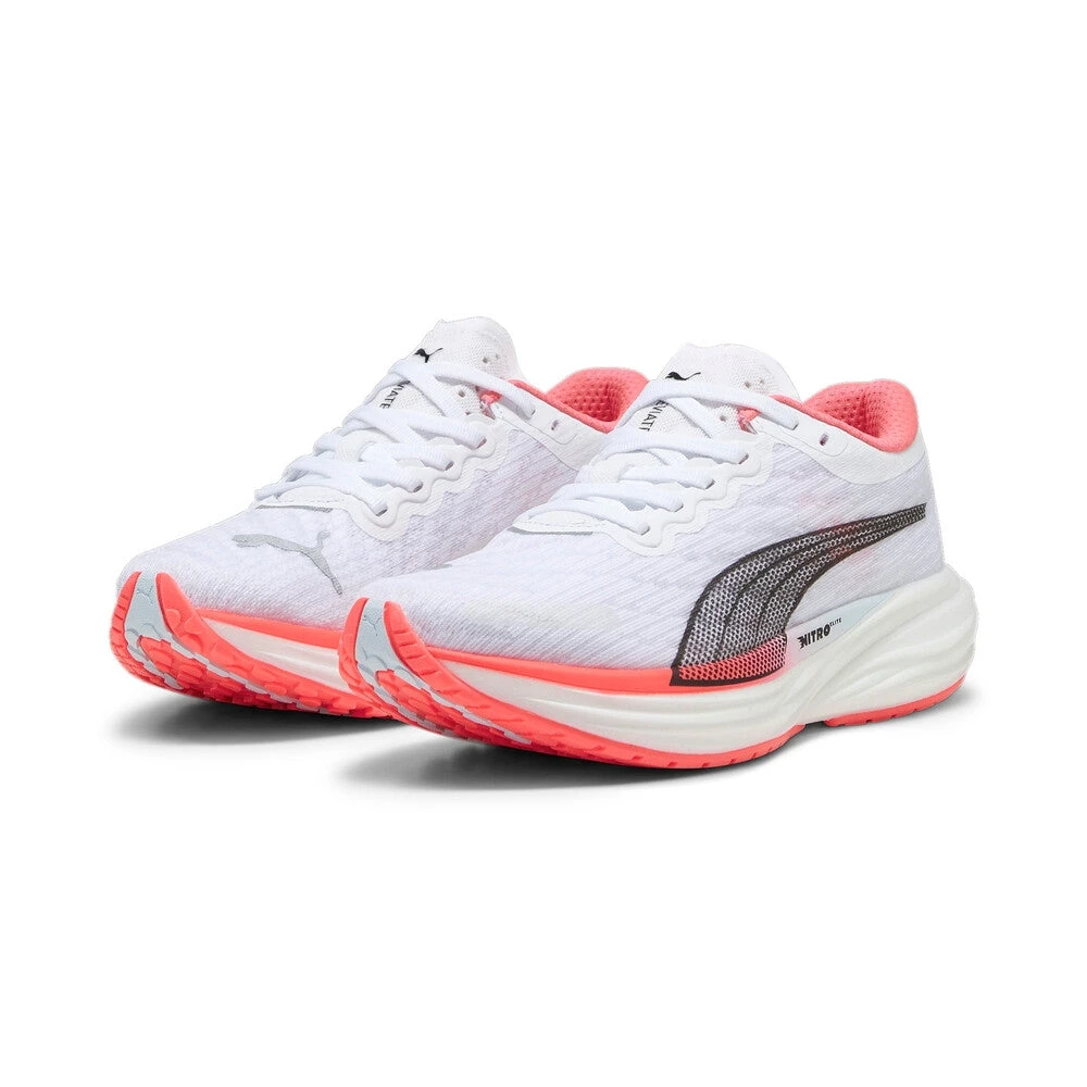 Women's Deviate Nitro 2 Running Shoe - Puma White/Fire Orchid/Icy Blue- Regular (B) 3 Women's Deviate Nitro 2 Running Shoe - Puma White/Fire Orchid/Icy Blue- Regular (B) - Image 3