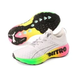 Men's Foreverrun Nitro Futrograde Running Shoe- Puma White/Green Gecko- Regular (D) -Love Running 380005 02