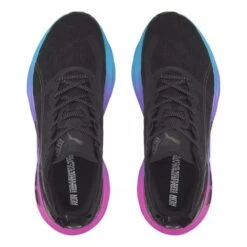 Men's Foreverrun Nitro Sunset Running Shoe - Puma Black/Luminous Blue/Electric Orchid- Regular (D) -Love Running 38000701 BlackBlue TOP