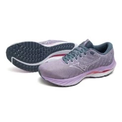 Mizuno Women's Wave Inspire 19 Running Shoe- Wisteria/China Blue- Regular (B) -Love Running 411398 6BCL 99