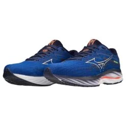 Mizuno Men's Wave Rider 27 Running Shoe - Surf The Web/White - Regular (D) -Love Running 411415 5E00 09