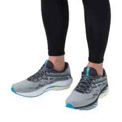 Mizuno Men's Wave Rider 27 Running Shoe - Pearl Blue/White - Regular (D) 20 Mizuno Men's Wave Rider 27 Running Shoe - Pearl Blue/White - Regular (D) -Love Running 411415 5F00 10