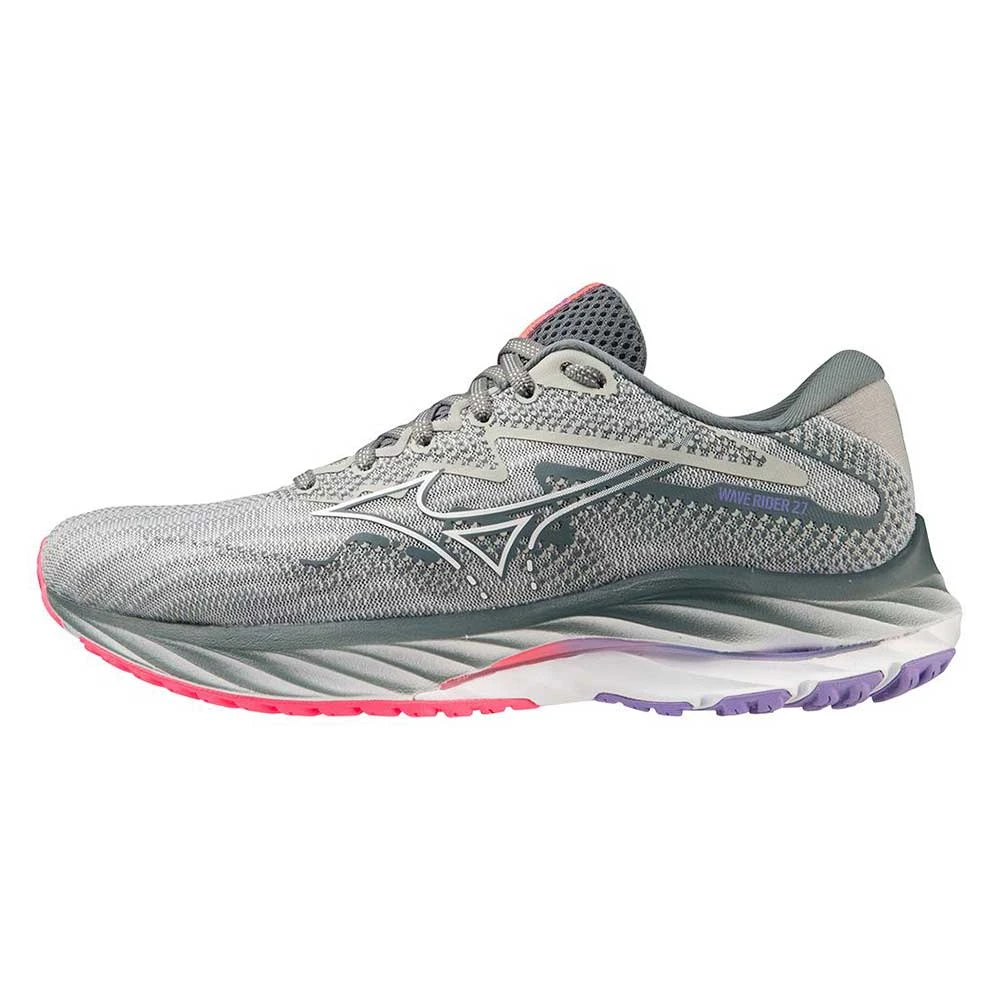 Mizuno Women's Wave Rider 27 Running Shoe- Pearl Blue/White- Regular (B) 2 Mizuno Women's Wave Rider 27 Running Shoe- Pearl Blue/White- Regular (B) - Image 2