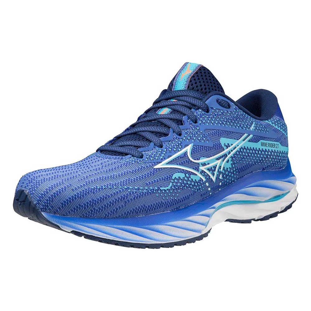 Mizuno Women's Wave Rider 27 Running Shoe - Ultramarine/White- Regular (B) 3 Mizuno Women's Wave Rider 27 Running Shoe - Ultramarine/White- Regular (B) - Image 3