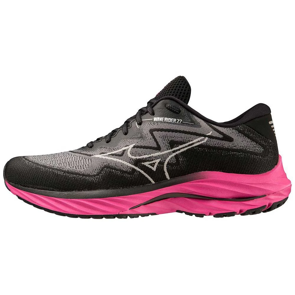 Mizuno Men's Project Zero Wave Rider 27 Running Shoe - Black/Harbor Mist- Regular (D) 2 Mizuno Men's Project Zero Wave Rider 27 Running Shoe - Black/Harbor Mist- Regular (D) - Image 2