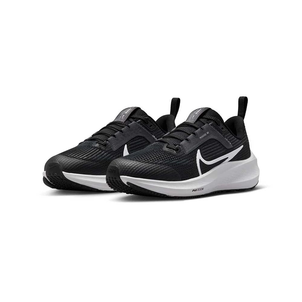 Nike Youth Pegasus 40 Running Shoe- Black/White/Iron Grey 3 Nike Youth Pegasus 40 Running Shoe- Black/White/Iron Grey - Image 3