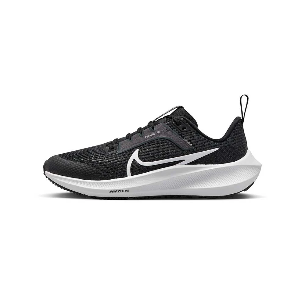 Nike Youth Pegasus 40 Running Shoe- Black/White/Iron Grey 2 Nike Youth Pegasus 40 Running Shoe- Black/White/Iron Grey - Image 2