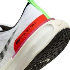 Men's Nike Invincible Run Flyknit 3 SE Running Shoe- White/Black-Lime Blast-Blue Lightning- Regular (D) -Love Running AURORA FJ1046 100 PHSYD002 2000