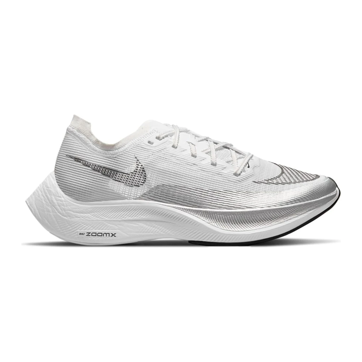 Nike Women's ZoomX Vaporfly Next% 2 Running Shoe - White/Black-Metallic Silver - Regular (B) 1 Nike Women's ZoomX Vaporfly Next% 2 Running Shoe - White/Black-Metallic Silver - Regular (B)