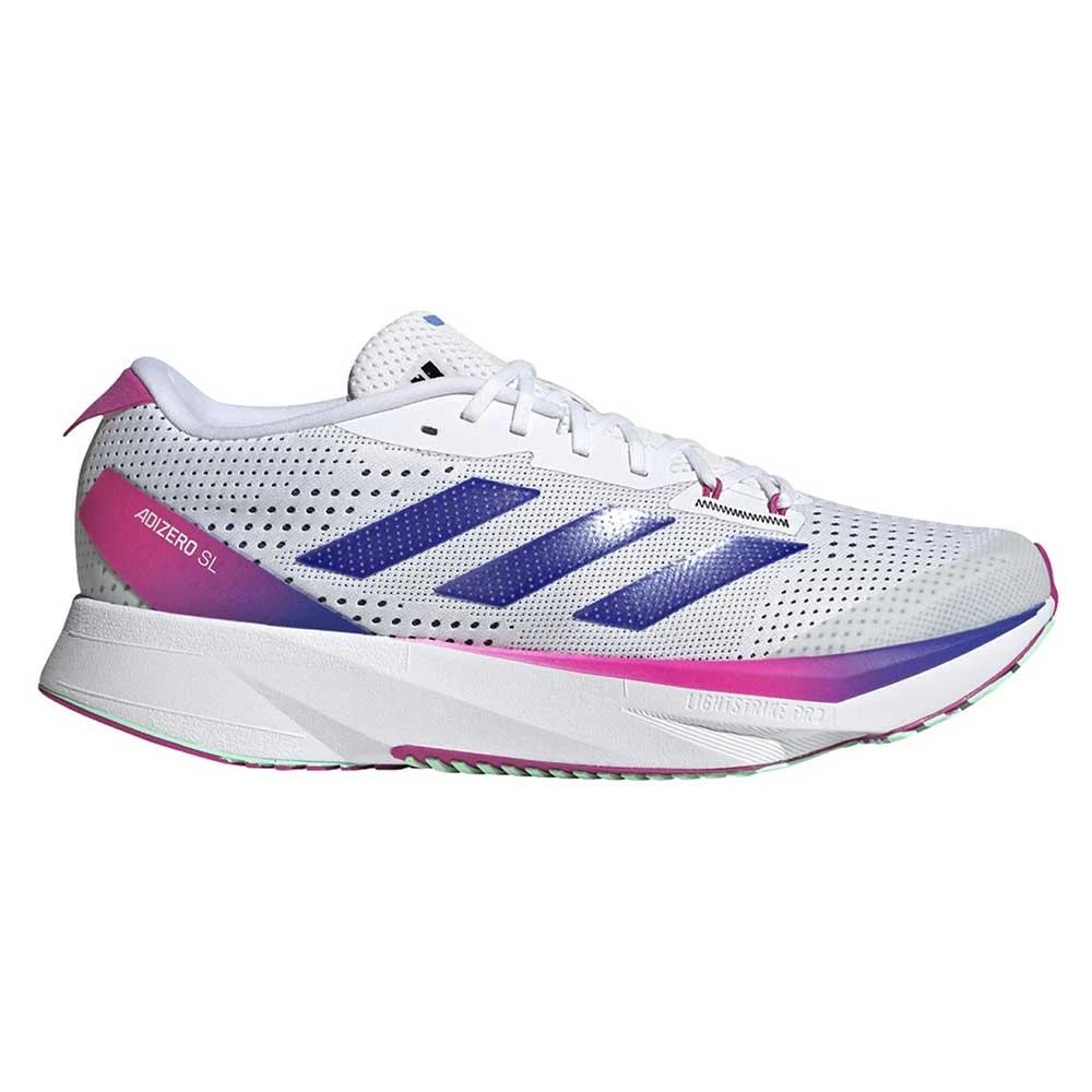 ADIDAS Men's ADIZERO SL Running Shoe - Ftwr White/Lucid Blue/Lucid Fuchsia - Regular (D) 1 ADIDAS Men's ADIZERO SL Running Shoe - Ftwr White/Lucid Blue/Lucid Fuchsia - Regular (D)