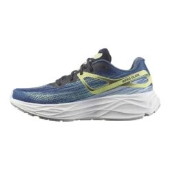 Salomon Men's Aero Glide Running Shoe- Blue Ashes/Dark Sapphire/Sunny Lime- Regular (D) -Love Running L47049200 e608f10ff40abd98ac04d0abc7269171