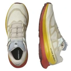 Salomon Men's Ultra Glide 2 Trail Running Shoe - Rainy Day/Freesia/Hot Sauce - Regular (D) -Love Running L47212200 10 GHO ULTRA GLIDE 2Rainy Day Freesia Hot Sauce