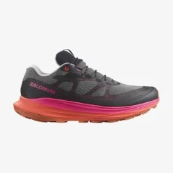 Salomon Women's Ultra Glide 2 Trail Running Shoe - Plum Kitten/Black/Pink Glo - Regular (B)