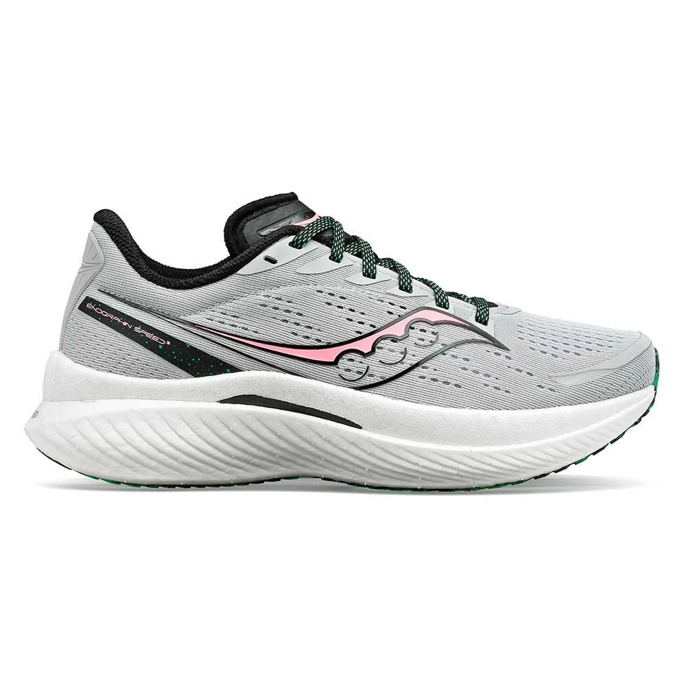 Saucony Women's Endorphin Speed 3 Running Shoe - Concrete/ViZi - Regular (B) 1 Saucony Women's Endorphin Speed 3 Running Shoe - Concrete/ViZi - Regular (B)