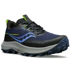 Saucony Women's Peregrine 13 Trail Running Shoe - Night/Fossil - Regular (B) -Love Running S10838 15 5