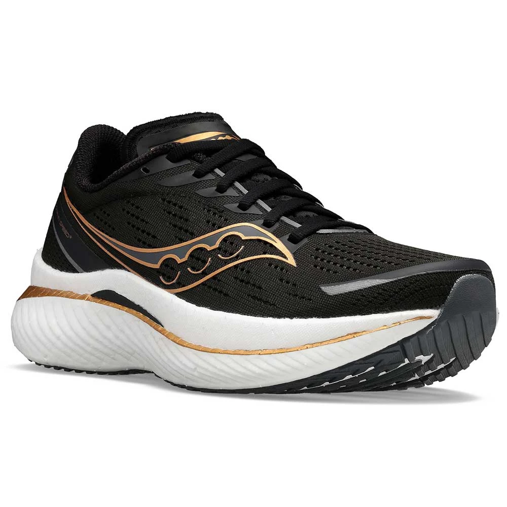 Saucony Men's Endorphin Speed 3 Running Shoe- Black/Goldstruck- Regular (D) 2 Saucony Men's Endorphin Speed 3 Running Shoe- Black/Goldstruck- Regular (D) - Image 2