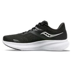 Saucony Men's Ride 16 Running Shoe -Black/White - Wide (2E) -Love Running S20831 05 2