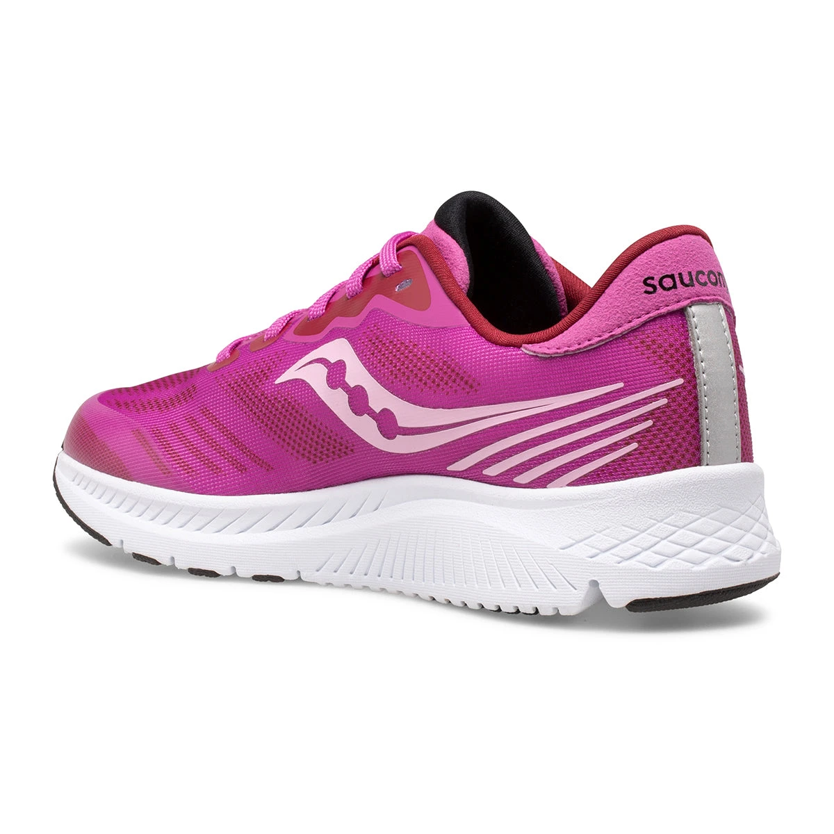 Saucony Youth Ride 14 Running Shoe - Pink 3 Saucony Youth Ride 14 Running Shoe - Pink - Image 3