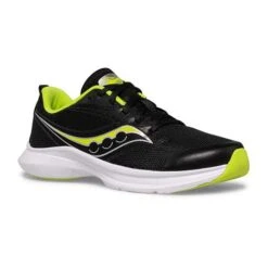 Saucony Youth Kinvara 13 Running Shoe - Black/Lime 5 Saucony Youth Kinvara 13 Running Shoe - Black/Lime -Love Running SK265520 1 1