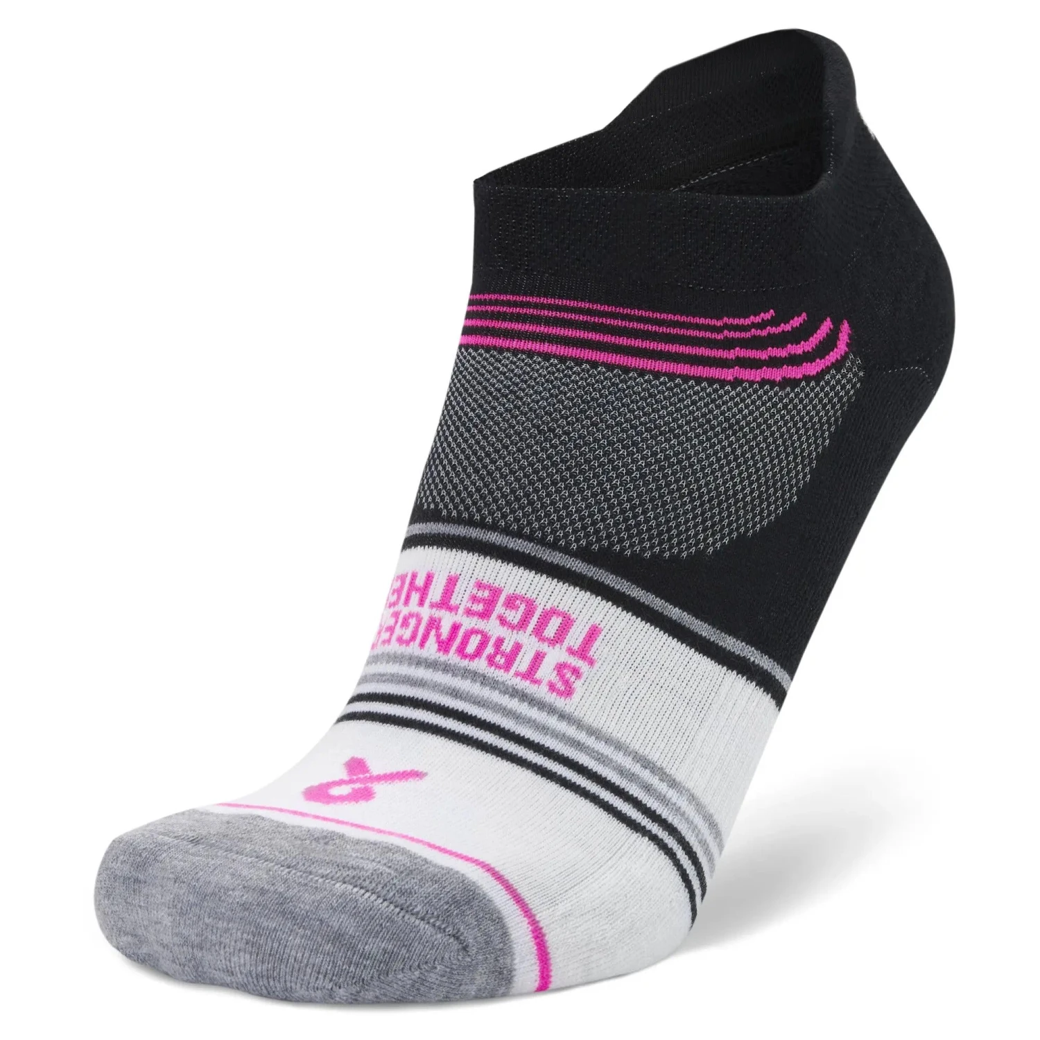 Balega Women's Grit And Grace Further Togethers Running Socks - Black/White/Pink (7494-3283) 2 Balega Women's Grit And Grace Further Togethers Running Socks - Black/White/Pink (7494-3283) - Image 2