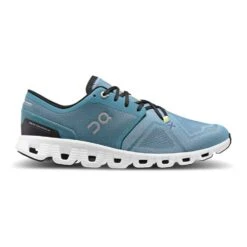 On Running Men's Cloud X 3 Running Shoe- Pewter/White- Regular (D)